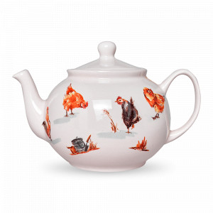 Чайник заварочный, 1.15 л, фарфор, белый, декор, серия Country Farmyard, GRACE BY TUDOR, Великобритания, GRACE BY TUDOR (Великобритания)