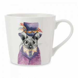 Кружка Мышь, 380 мл, фарфор, белый, декор, серия Mikasa Hampton, KITCHEN CRAFT, Великобритания, Kitchen Craft Mikasa Hampton