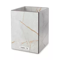 Подставка для кухонных принадлежностей, универсальная, 12 х 17 см, мраморный Грейс, композитный материал, серия Fashion, ComposeEat, Россия, 