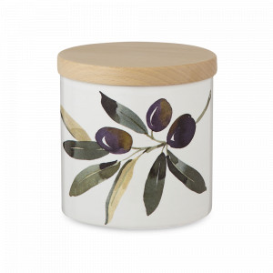 Банка для хранения, 12 х 11,5 см, керамика, белый, декор, серия Autunno, NUOVA CER, Италия, NUOVA CER (Италия)