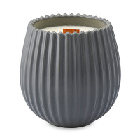 Свеча ароматическая с деревянным фитилём Sandalwood, Bergamot & Citrus, 60 часов, серый, серия Edge, TKANO, Россия