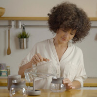 Чайник заварочный с инфузером Calm Tea, 500 мл, стекло, силикон, бежевый, серия Cozy, LEKUE, Испания_00817020063927401417.jpg