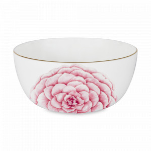 Салатник Миддлемист Flowers, 14 см,  750 мл, костяной фарфор, белый, декор, серия Emily, ANNA LAFARG, Китай, Салатники из костяного фарфора