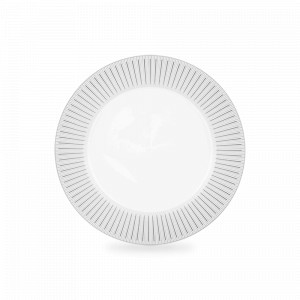 Тарелка обеденная, 27 см, фарфор, белый, черный, серия Elegant, VISTA ALEGRE, Португалия, Тарелки Vista Alegre