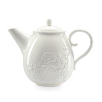 Чайник заварочный, 1.3 л, фарфор, белый, рельеф, серия English gardens, LIBERTY JONES, Китай