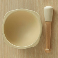 Ступка с пестиком, керамика, 0,6 л, 14 х 8 см, кремовый, серия Flame, EMILE HENRY, Франция_00795740058188906765.jpg