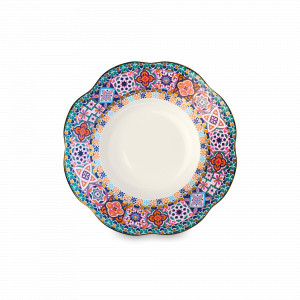 Тарелка пирожковая Ebe, 15 см, фарфор, белый, декор, серия Anemone, LE COQ, Италия, Тарелки хлебные