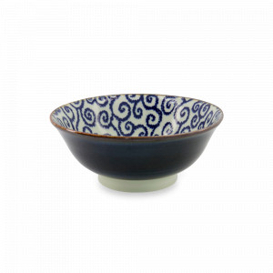 Салатник , 21 см, 1.4 л, фарфор, белый, синий, серия Ten Karakusa, TOKYO DESIGN, Нидерланды, Салатники