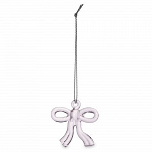 Украшение новогоднее - подвес Бантик, 5 см, стекло, розовый, серия New Year, ANNA LAFARG, Китай, Новогодний Декор ANNA LAFARG