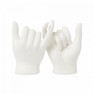 Набор из солонки и перечницы Pinky Swear, керамика, белый, серия Body, DOIY, Испания, Керамические солонки