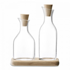Набор из 2-х емкостей для масла и уксуса на подставке, стекло, дерево, серия Serve, LSA International, Великобритания, LSA International (Великобритания)