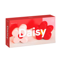 Набор из солонки и перечницы, 8.5 х 7 см, керамика, красный, розовый, серия Daisy, DOIY, Испания_00822830066302503358.jpg