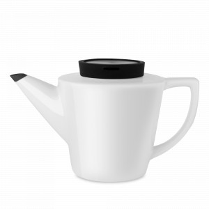 Чайник заварочный с ситечком, 1 л, фарфор, нержавеющая сталь, силикон, белый, черный, серия Infusion, VIVA Scandinavia, Дания, Скидка до -20% на Viva Scandinavia