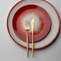 Набор столовых приборов на 6 персон, 24 предмета, золотистый, серия Moon, CUTIPOL, Португалия_00817000037032588074.jpg