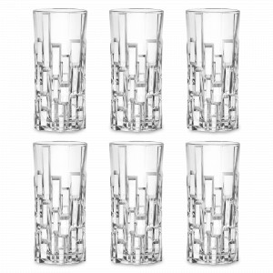 Набор из 6-ти стаканов для воды, 340 мл, хрустальное стекло, серия Etna, RCR, Италия, Стаканы для воды