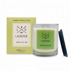 Ароматическая свеча «Зеленый чай и лайм», в стеклянном стакане, воск, AMBIENTAIR, Испания, Ароматы для дома
