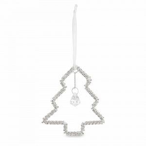 Украшение елочное - подвес Елка, 12 см, акрил, металл, серебристый, серия Event, ANNA LAFARG, Китай, Скидка до -20% на бренд ANNA LAFARG