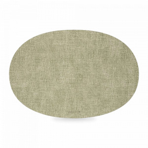 Салфетка подстановочная овальная двусторонняя, 48 х 34 см, полиуретан, зеленый, серия Fabric, GUZZINI, Италия, Сервировочные коврики на стол