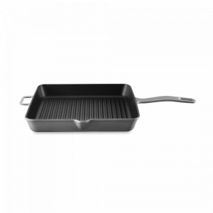 Сковорода - гриль, 25 х 25 см, чугун, серый, серия Gracieuse, VOEUX, Франция, Сковороды гриль