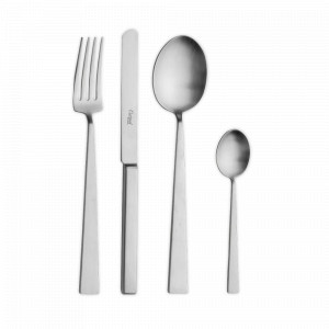 Набор столовых приборов на 6 персон, 24 предмета, стальной матовый, серия Bauhaus, CUTIPOL, Португалия, Наборы столовых приборов на 6 персон CUTIPOL