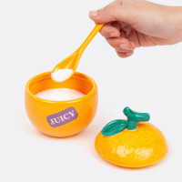 Сахарница  с ложкой Orange, 9 х 11 см, керамика, оранжевый, DOIY, Испания_00819740051024533483.jpg
