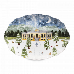 Блюдо овальное White, 50 х 35 см, керамика, белый, декор, серия The Nutcracker, COSTA NOVA, Португалия, Блюда сервировочные COSTA NOVA