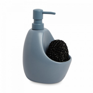 Диспенсер для мыла с подставкой для губки, 590 мл, полипропилен, серо-голубой, серия Joey, UMBRA, Канада, UMBRA (Канада)