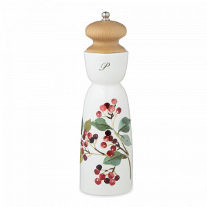 Мельница для перца, 26,5 см, керамика, белый, декор, серия Autunno, NUOVA CER, Италия, Мельницы для перца