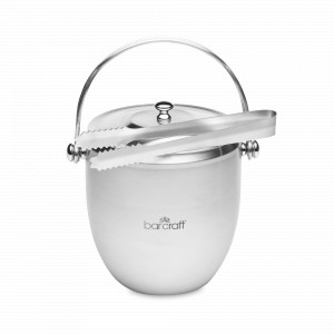 Ведерко для льда с крышкой и щипцами, нержавеющая сталь, серия Bar Craft, KITCHEN CRAFT, Великобритания, Ведра для шампанского и льда