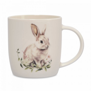 Кружка , 360 мл, фарфор, белый, декор, серия Bunny, ANNA LAFARG, Китай, Bunny ANNA LAFARG