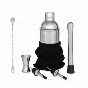 Набор из 7-ми барных аксессуаров для приготовления коктейлей, нержавеющая сталь, серия Bar Craft, HOMEFEEL, Россия, Барные аксессуары для коктейлей