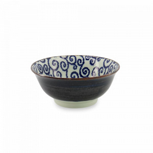 Салатник , 18.8 см, 1 л, фарфор, белый, синий, серия Ten Karakusa, TOKYO DESIGN, Нидерланды, Салатники, чаши сервировочные