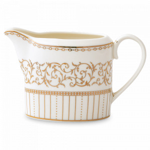 Молочник , 250 мл, фарфор, белый, золотой, серия Golden, Pozzi Milano 1876, Италия, Молочники фарфоровые белые