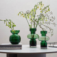 Ваза Florum, 30 см, стекло, зеленый, BERGENSON BJORN, Великобритания_00821110062245008402.jpg