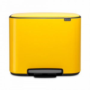 Контейнер для мусора с педалью, 36 л, нержавеющая сталь, желтый, серия BO PEDAL BIN, BRABANTIA, Бельгия, Мусорные ведра на кухню