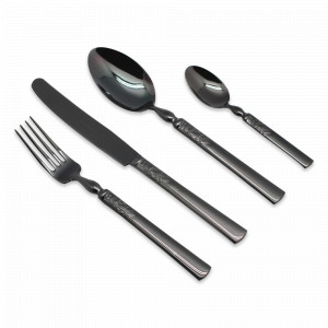 Набор столовых приборов 24 предмета, на 6 персон, сталь, серия 1911 Black, HERDMAR, Португалия, HERDMAR (Португалия)