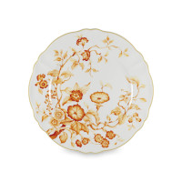 Тарелка пирожковая Bianco e arancione, 16 см, фарфор, белый, оранжевый, серия Florentius, LE COQ, Италия