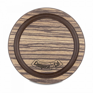 Подставка под кружку Бирдекель, круглая, диам. 95 мм, зебрано натуральный, серия Fashion, ComposeEat, Россия, Бирдекели