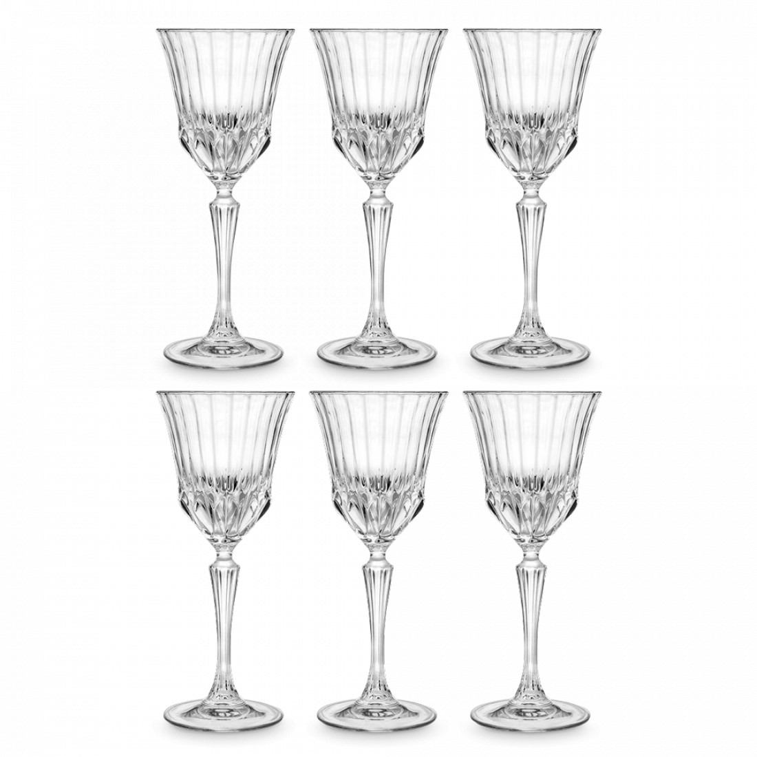Набор из 6-ти бокалов для вина, 280 мл, хрустальное стекло, серия Adagio, RCR, Италия
