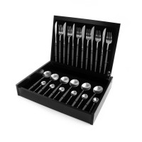 Набор столовых приборов на 6 персон, 24 предметов, черная матовая ручка, серия GOA matte grey, CUTIPOL, Португалия_00802510063820853357.jpg