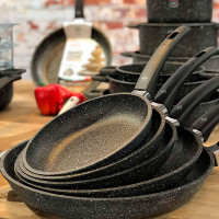 Сковорода с антипригарным покрытием, 24 см, литой алюминий, серия Hard Cook Fix, OLYMPIA, Италия_00808800062178606938.jpg