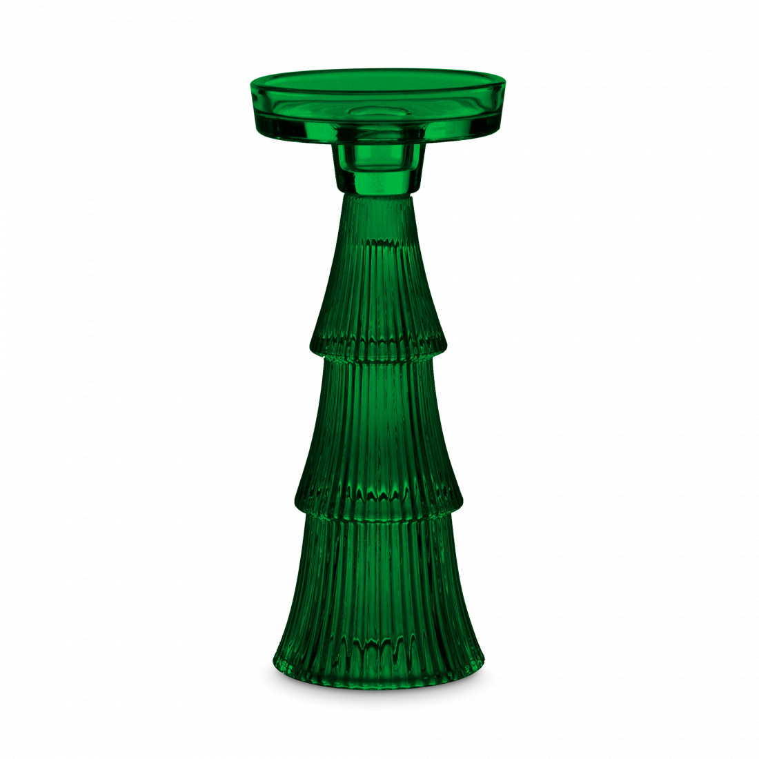 Подсвечник , 22 см, стекло, зеленый, серия Art Deco, DECOR DE TABLE, Россия