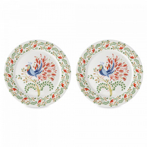 Набор из 2-х обеденных тарелок Fantail Bird, 28 см, фарфор, белый, декор, серия Birds of Paradise, LIBERTY JONES, Россия, Тарелки обеденные