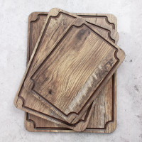 Доска для сервировки и нарезки с желобом, 33 x 25 см, дуб мореный, композитный материал, серия Surface, ComposeEat, Россия_00820350062362073150.jpg