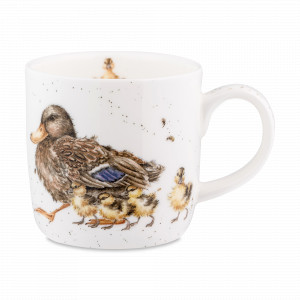 Кружка «Забавная фауна Утка с утятами», 310 мл, костяной фарфор, белый, декор, серия Wrendale Designs, ROYAL WORCESTER, Великобритания, ROYAL WORCESTER (Великобритания)