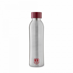 Термос Steel with red lid steel, 500 мл, нержавеющая сталь 18/10, стальной, серия B Bottle Twin, BUGATTI, Италия, BUGATTI (Италия)