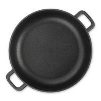 Сотейник с двумя ручками для индукционных плит с антипригарным покрытием, 28 см, литой алюминий с алмазным порошком, черный, серия Diamant Plus, OLYMPIA, Италия_00820690062961953654.jpg