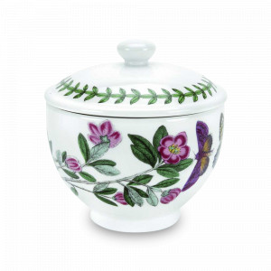 Сахарница с крышкой «Рододендрон», 250 мл, фаянс, белый, декор, серия Botanic Garden, PORTMEIRION, Великобритания, PORTMEIRION (Великобритания)