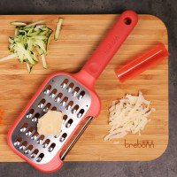 Терка крупная и овощечистка 2-в-1, с ручкой, 32 см, красная, серия Kitchen Tools, TREBONN, Италия_00816360038719955749.jpg