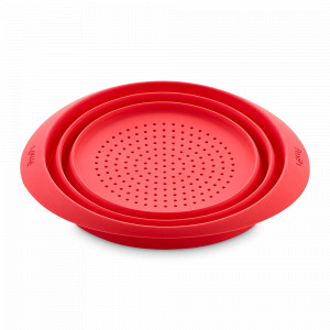 Дуршлаг складной, 23 см, силикон, красный, LEKUE, Испания, Дуршлаги